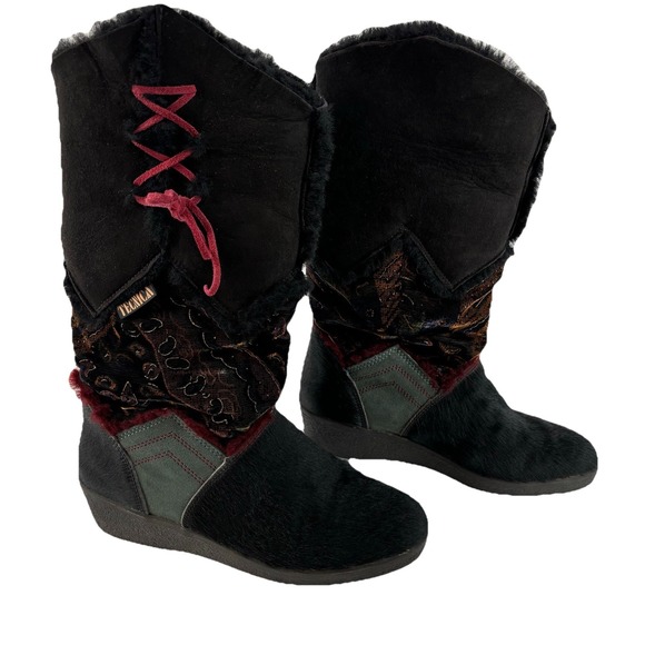 Tecnica Shoes - TECNICA Women's Apres Ski Winter Boots Suede Fur Size 40 US 9 Made In Italy